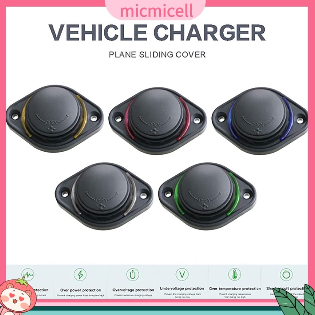 Carregador Duplo Usb Automotivo 3.1A 12-24V Adaptador De Alimentação Para Carro Motocicleta Barco