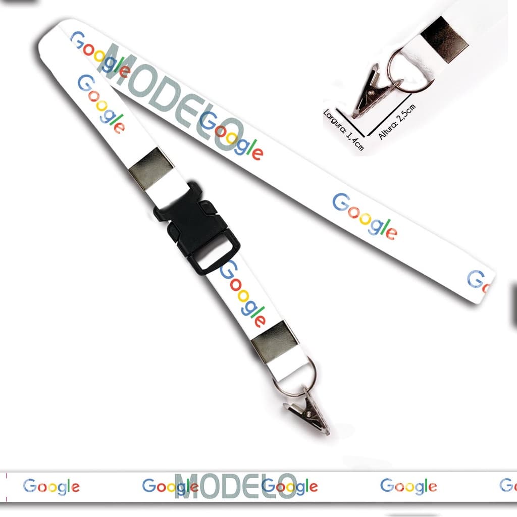 Cordão Google C0011P com Jacaré e Engate Rápido
