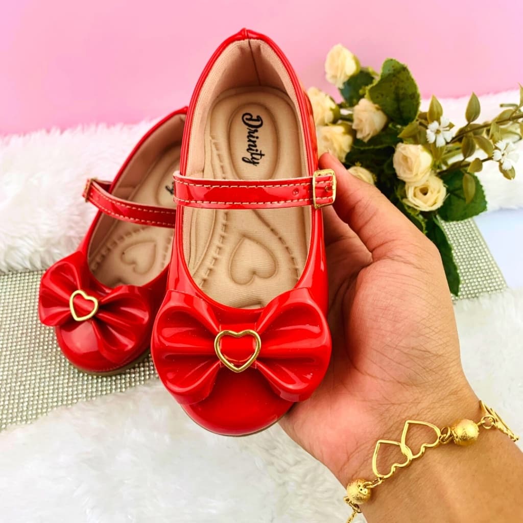 Sapatilha Infantil Feminina Menina Boneca Do 20 Ao 34 SPT-500 Vermelha Direto da Fábrica