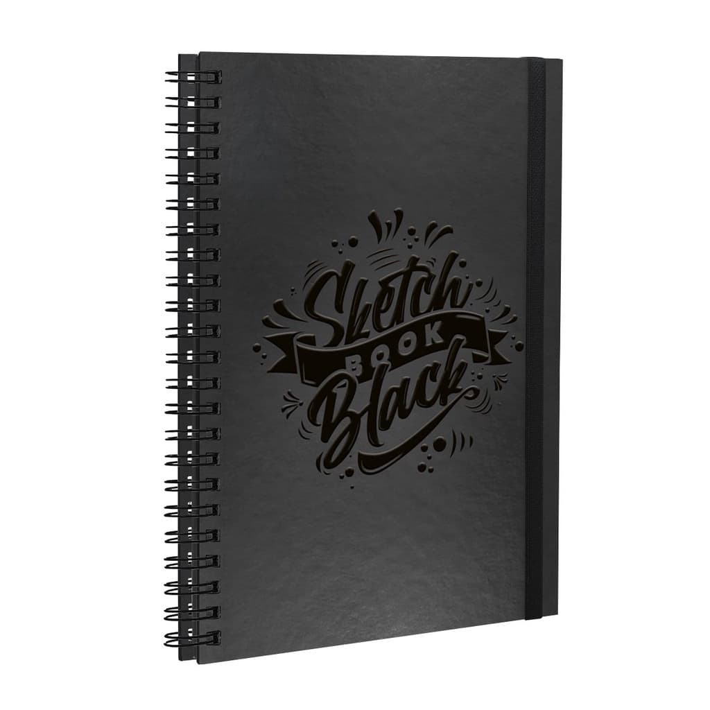 Sketchbook Black Caderno De Desenho Com Folhas Pretas A4 120g