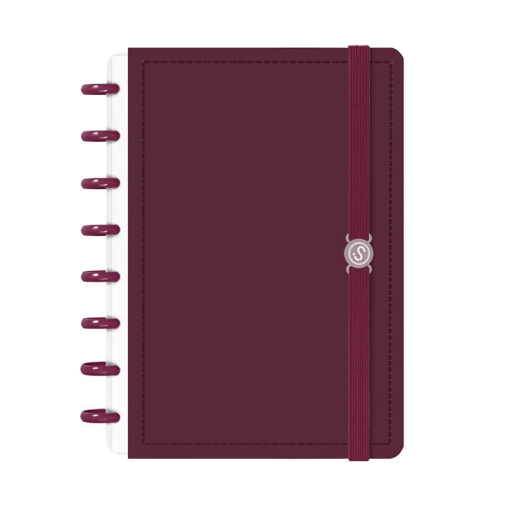 Caderno De Disco Iscool Inteligente Capa Dura 80 Folhas Solid Colors Marsala