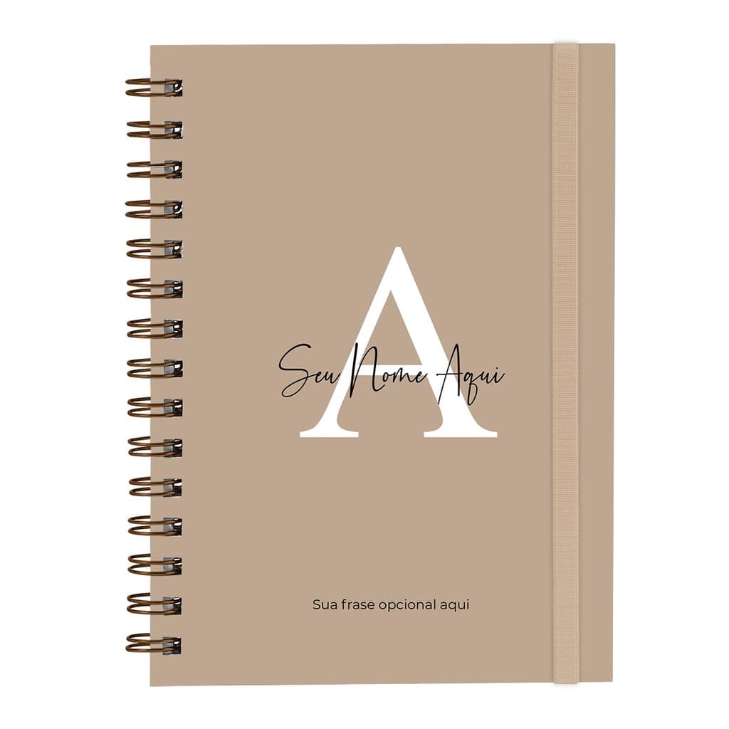 Caderno Feminino Personalizado Plus Moderna Colors Nude 100 Folhas 14x20 Cm