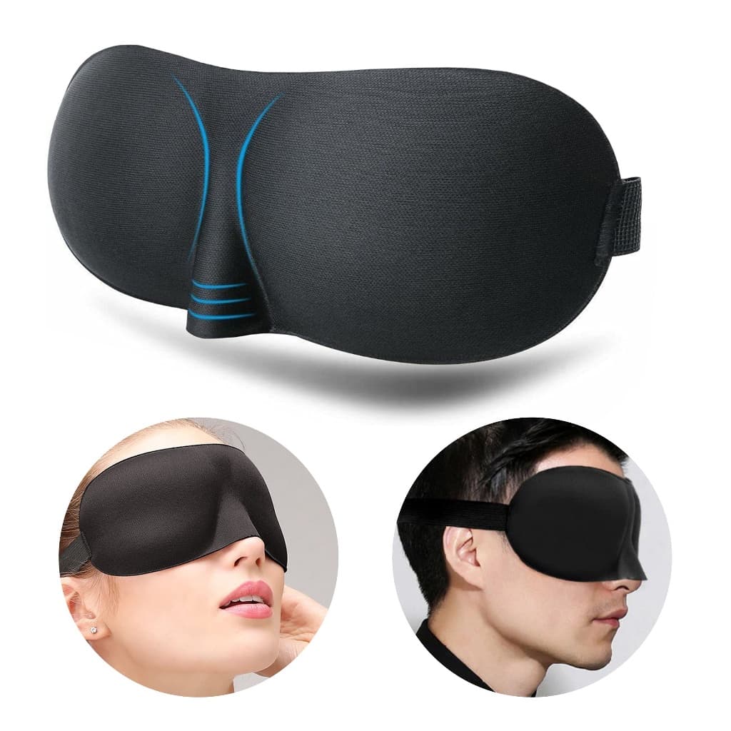 Máscara Tapa Olhos P/ Dormir 3D Blackout Viajar Relaxar Sono Soneca