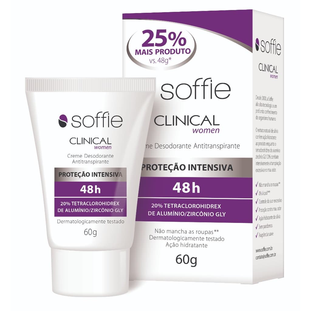 Desodorante Antitranspirante Soffie CLINICAL 48h - Women
