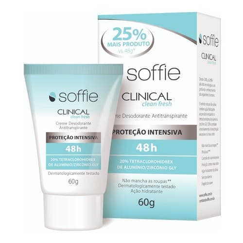 Desodorante Antitranspirante Soffie CLINICAL Clean Fresh 48h