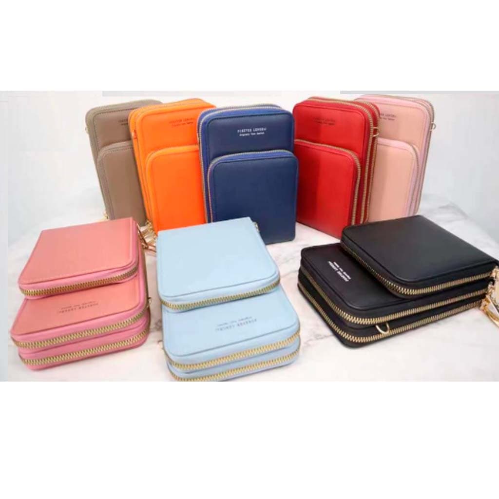 Bolsa transversal feminina moda feminina trabalho social porta celular com 3 divisorias
