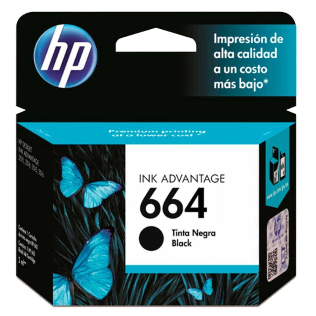 Cartucho Original Hp 664 Preto 2ml - Impressora 2135 2674 2676 Original Hp664 F6V29AB