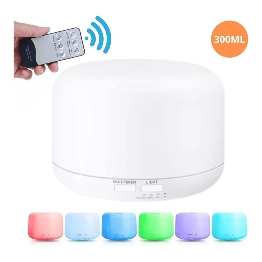Umidificador Purificador De Ar Elétrico Óleos Essenciais Led