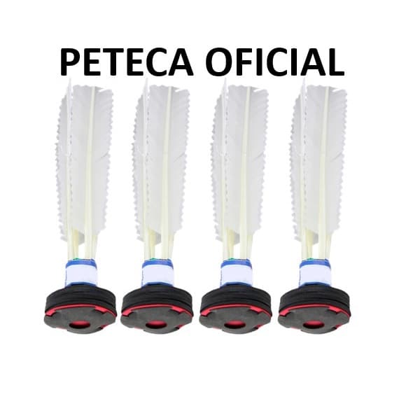 Peteca Oficial 21CM Blister Branca E Coloridas (SORTIDO) - Brinquedos Infantil Esportivos Jogos