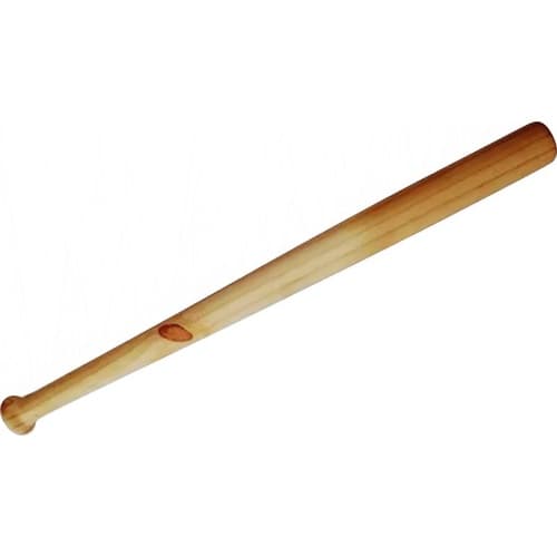 Taco De Baseball Madeira Maciça + Suporte De