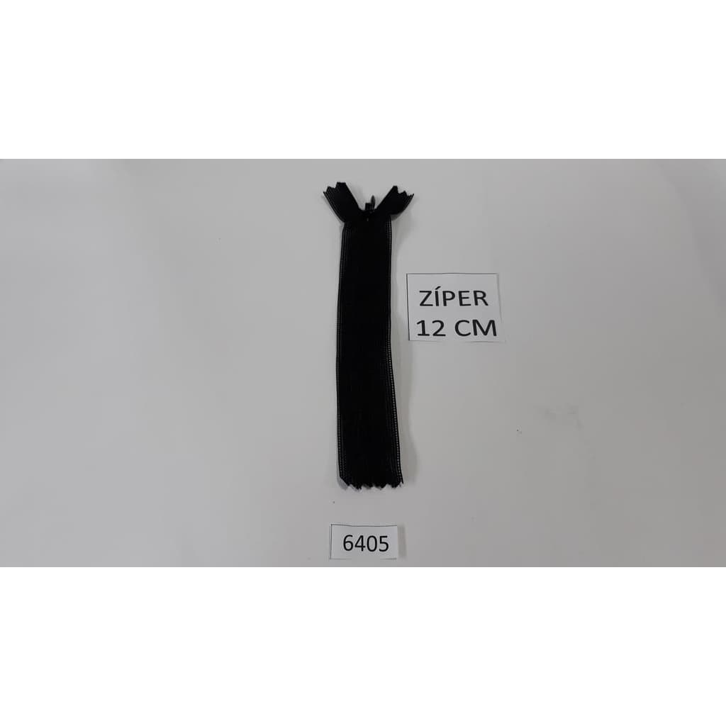 Zíper 12cm   Invisível Preto a unidade 6405 001 - 106Q3