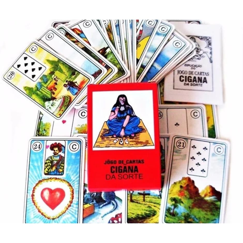 Baralho Cigana Da Sorte Tarot Marselha C/ 36 Cards + Manual, Aprenda a jogar e ver seu destino