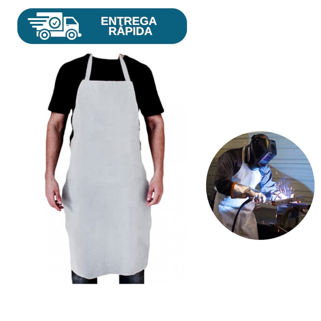 Avental De Raspa Soldador Sem Emenda 1,00 X 0,60 cm Em Couro