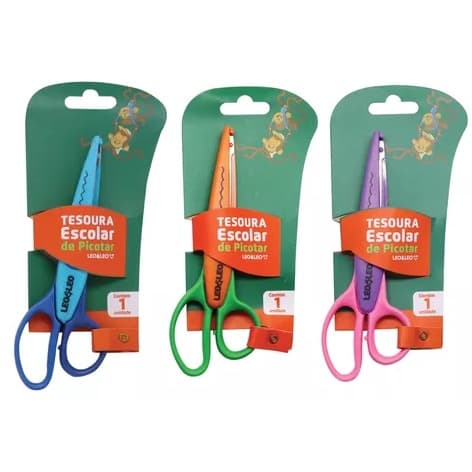 Tesoura Escolar De Picotar Leo & Leo