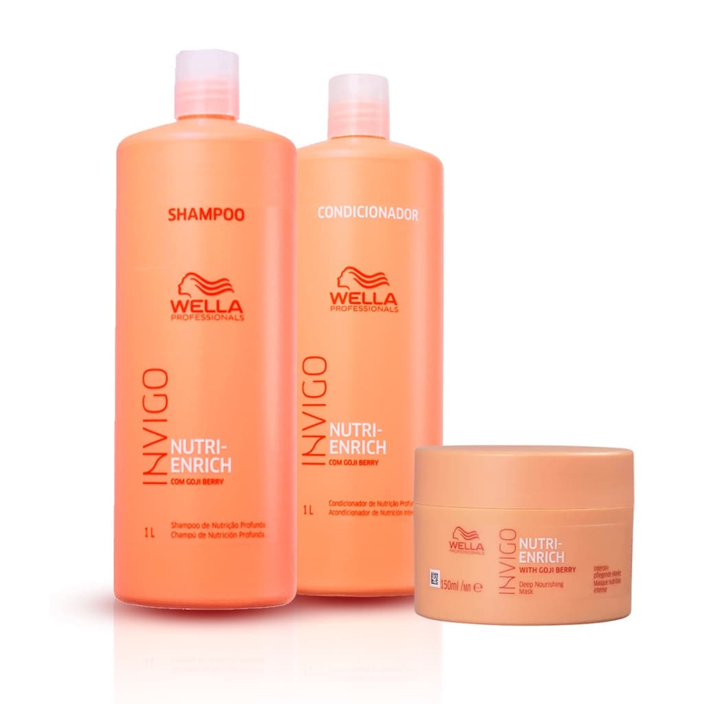 Kit Shampoo e Condicionador 1L Nutri Enrich e Máscara 150ml - Wella