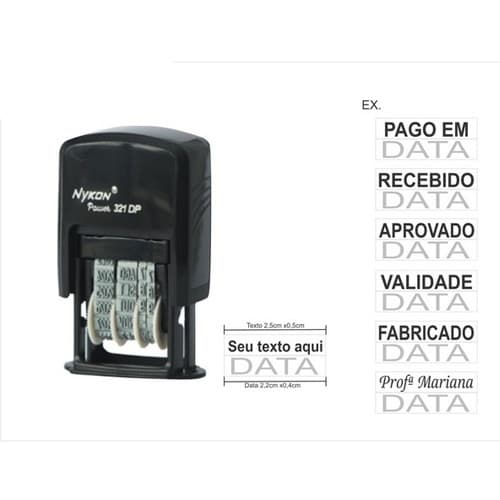 Carimbo Nykon Datador 321DP - Com gravação