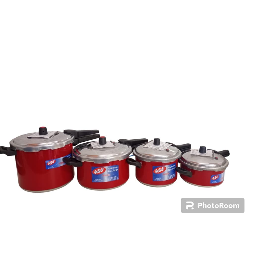 PANELA DE PRESSÃO FECHAMENTO EXTERNO VERMELHA 3/4,5/7 OU 10 ASJ + ENVIO RÁPIDO E SEGURO