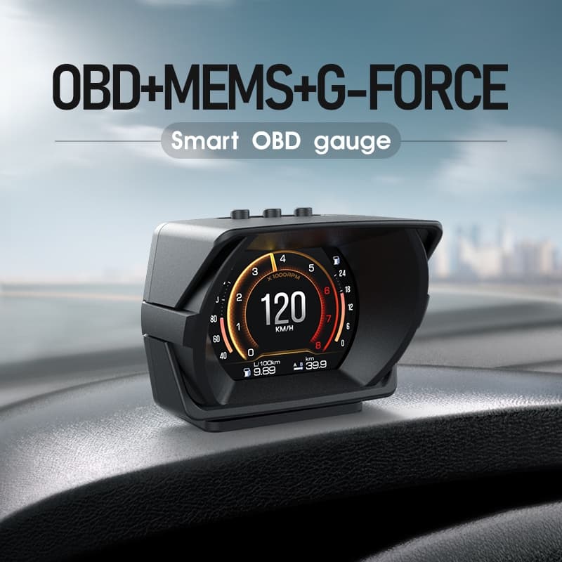 A450 OBD + MEMS + G-Force HUD Display Head Up De Carro Velocímetro De Inclinação De Aceleração Gravitacional Teste