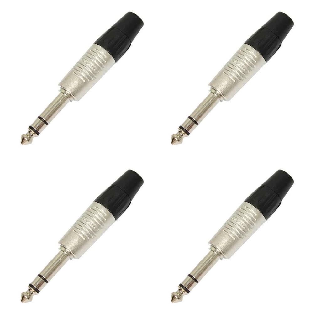 KIT C/ 4 PLUGS P-10 STEREO NICKEL RP3C - 14923 REAN BY NEUTRIK