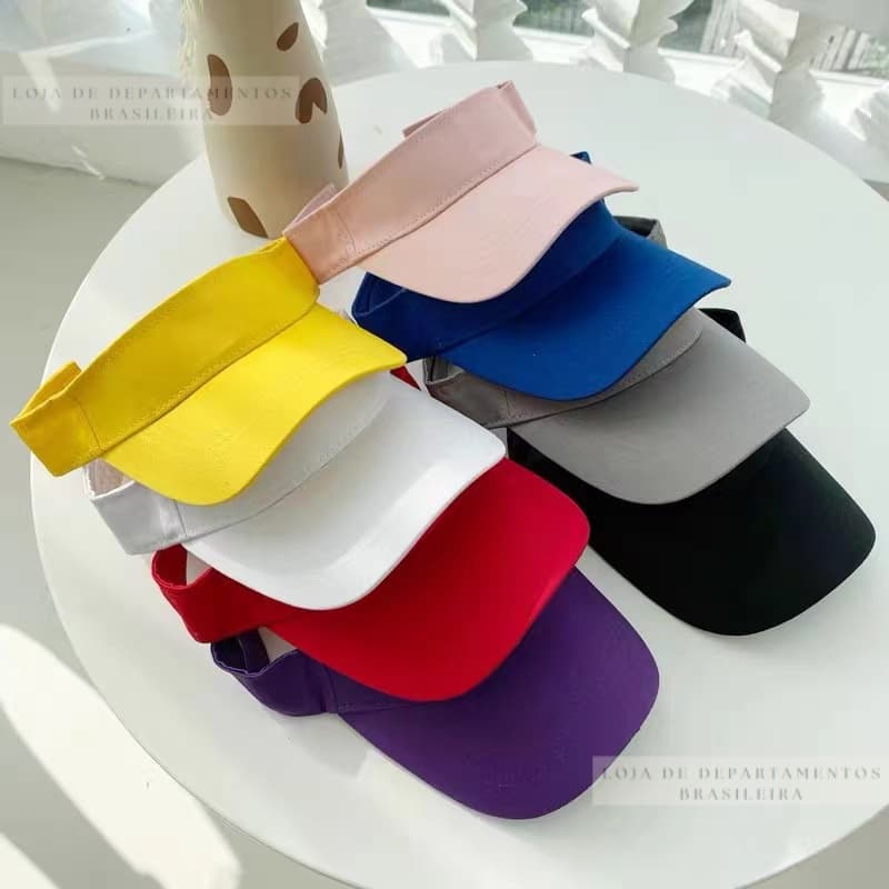 Viseira Boné ajustável para Corrida, caminhada, praia, Ciclismo Várias Cores