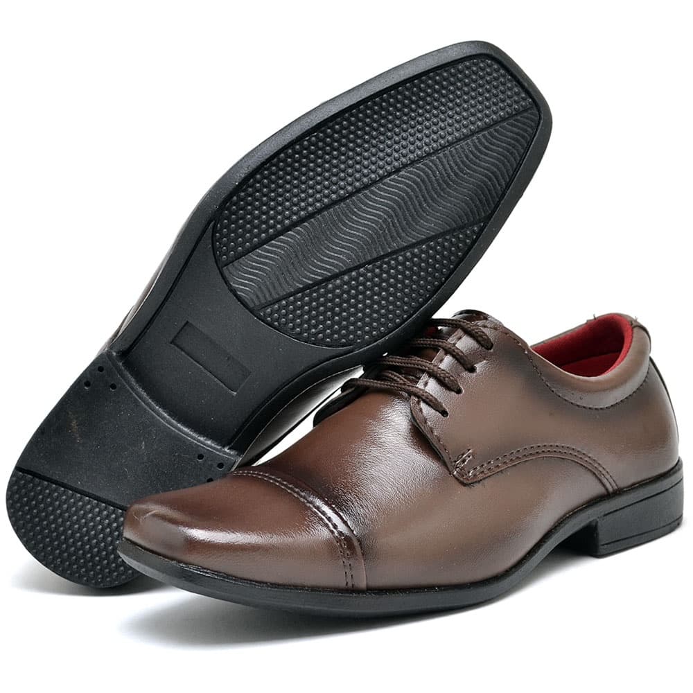 Sapato Social Infantil Marrom para Meninos