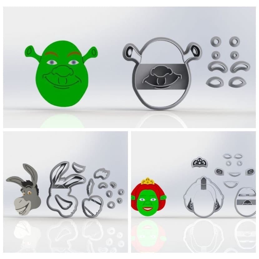 Cortador Kit Shrek - 3 Modelos Modulares