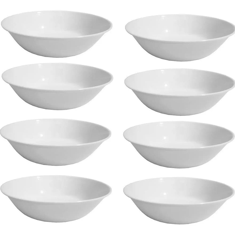 Jogo 6 Tigela Bowl Melamina Branca 670ml Saladeira Atacado