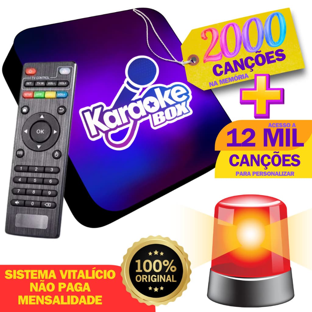 Top Karaoke Box Profissional Com Pontuação E Muitas Músicas Na Memória