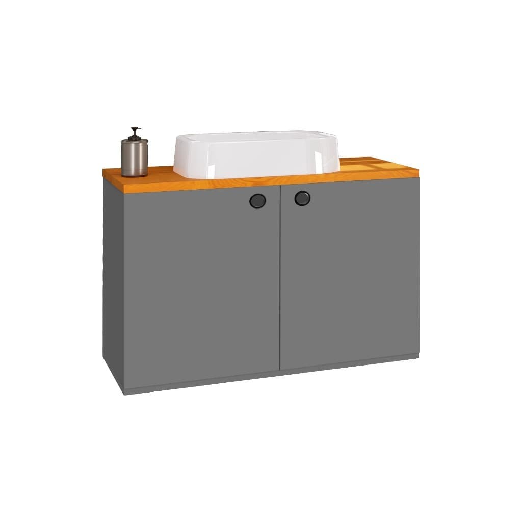 Balcão Gabinete Banheiro Madri + Cuba Cores_ RM