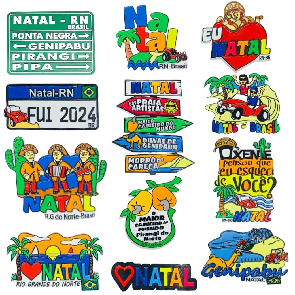 Ímãs de Geladeira Emborrachados Natal