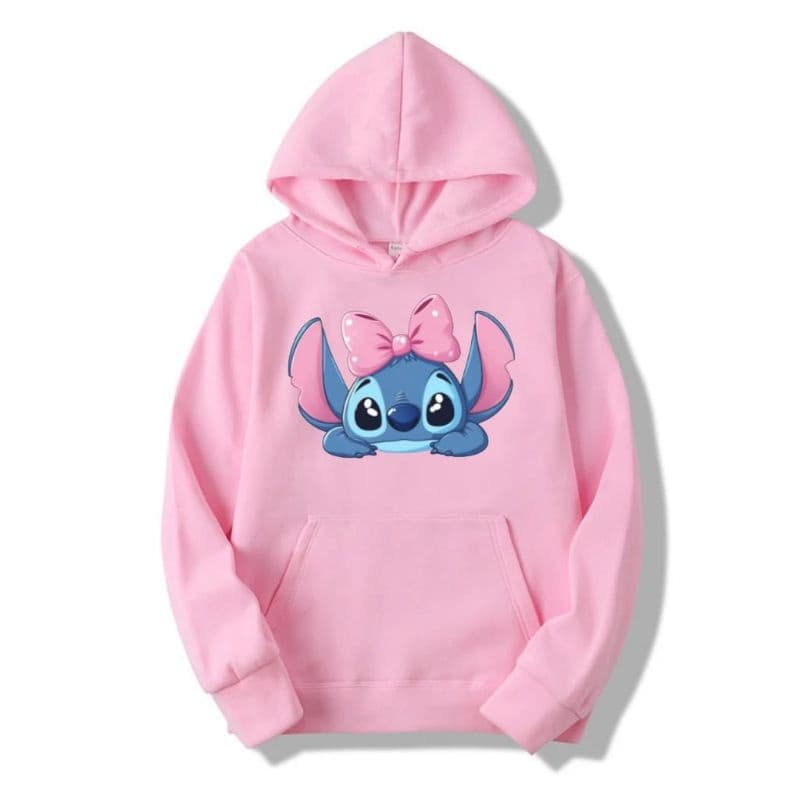 Moletom Blusa Stitch Infantil  Unissex Capuz e Bolso 100% Algodão Estampas em DTF Altíssima Qualidade Conforto Promoção