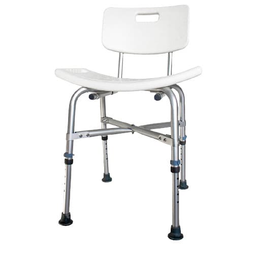 Banco Banqueta Com Encosto Para Banho Idoso Bariátrica 220kg Ajustavél Geriátrica Banheiro Higiênica