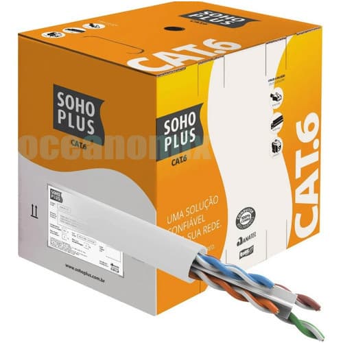 Cabo De Rede Branco Utp Rj45 Cat6 Furukawa Sohoplus 25mt
