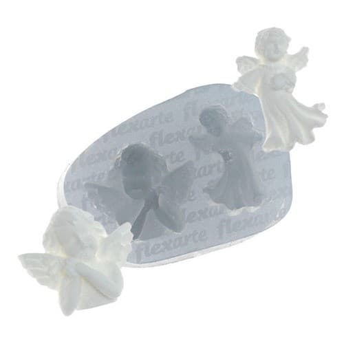 Molde De Silicone 797 - Dupla De Anjos Eva - Batizado