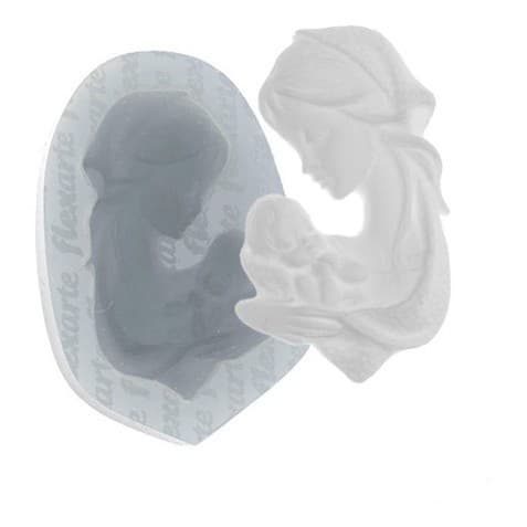 Molde De Silicone 742 - Madonna Com Bebê Batizado - Feminino