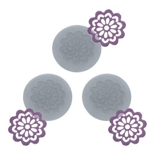 Molde De Silicone 768 - Trio De Mini Rendas Twila Redonda