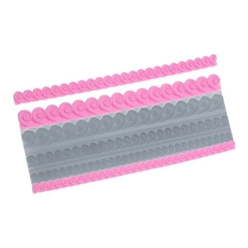 Molde De Silicone 766 - Trio Moldura De Cordões Waves - Onda