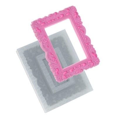 Molde De Silicone 787 - Moldura Savannah Retangular Média