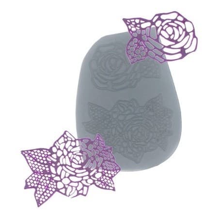 Molde De Silicone 775 - Rendas Mini Rosa & Florais Mini