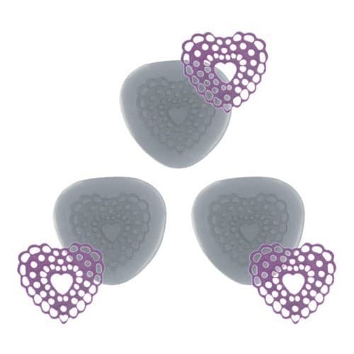 Molde De Silicone 770 - Trio De Mini Rendas Noreen Coração