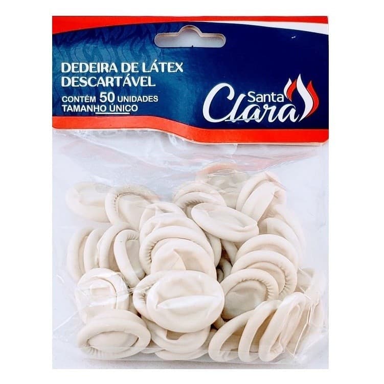 Dedeira de Latex Descartavel Santa Clara c/ 50 Unidades Ref:1497