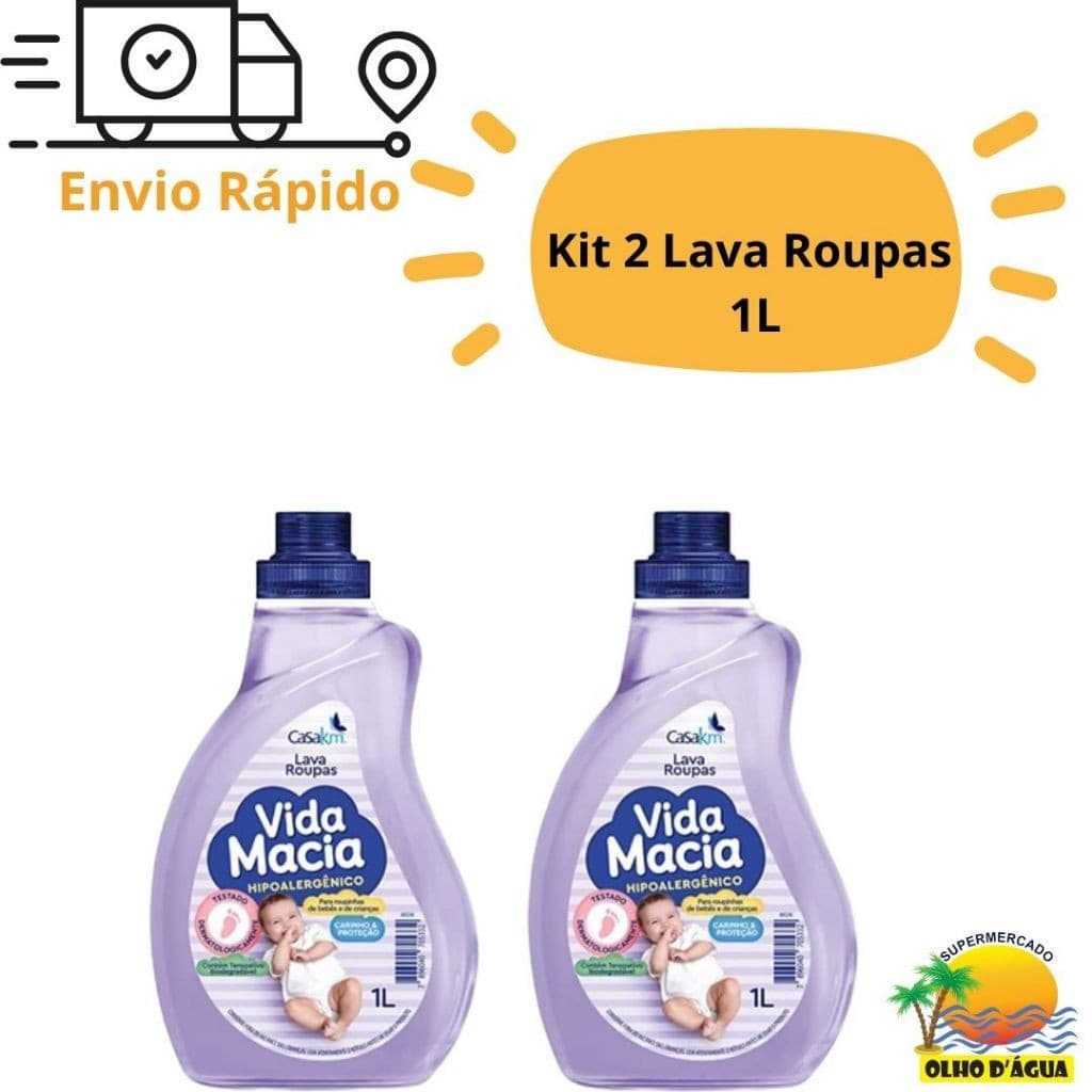 Kit c/ 2 Lava Roupas Vida Macia 1L