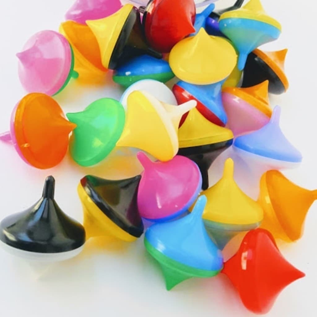 Kit 25 Mini Pião Brinquedo Surpresa Festa Lembrancinha