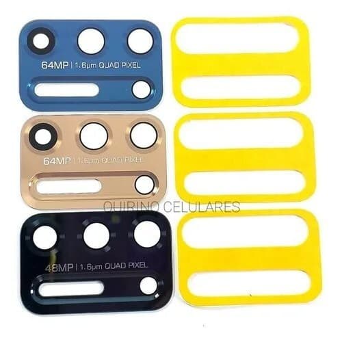 Lente Vidro Da Câmera Traseira Moto G9 Plus Xt2087-1 Com Dupla Face