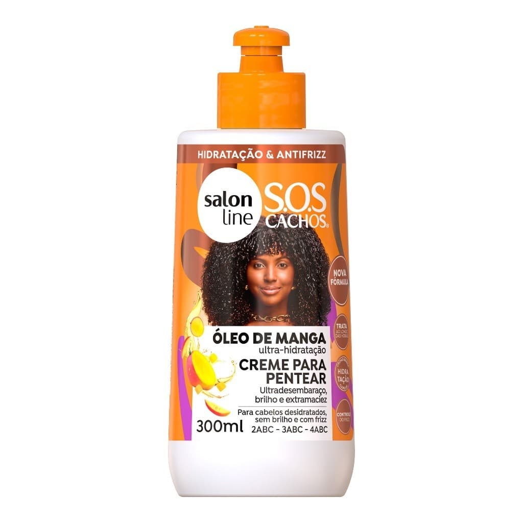 Creme para Pentear SOS Cachos Óleo de Manga Salon Line 300ml