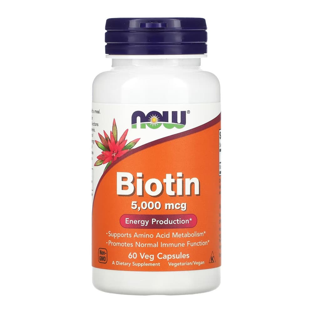 Biotina 5000mcg Now Foods 60 Veg Caps