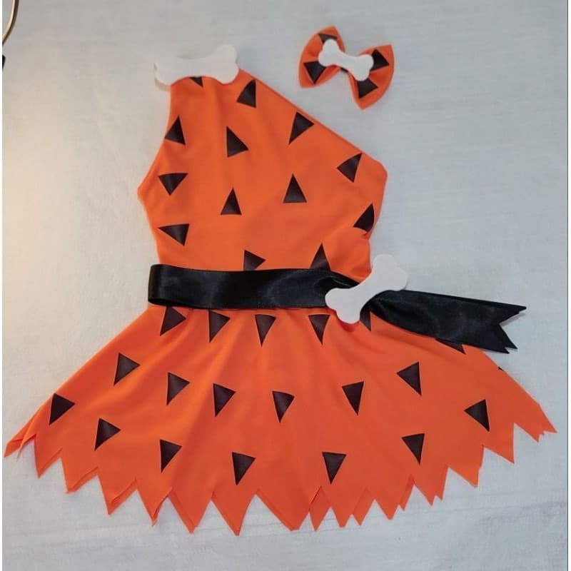 fantasia Pedrita infantil com laço decorado