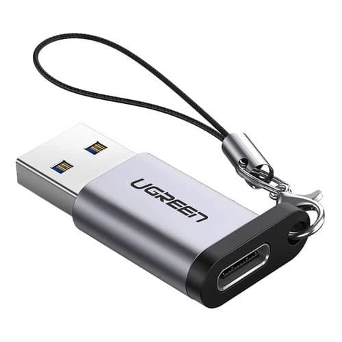 Adaptador Ugreen Us276 Usb 3.0 para Usb Tipo C Cinza