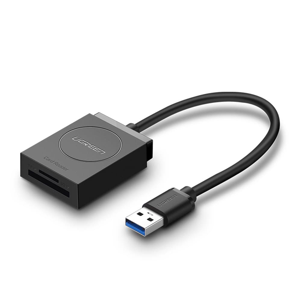 Adaptador Ugreen Cr127 Usb 3.0 p Micro Sd e SD Preto