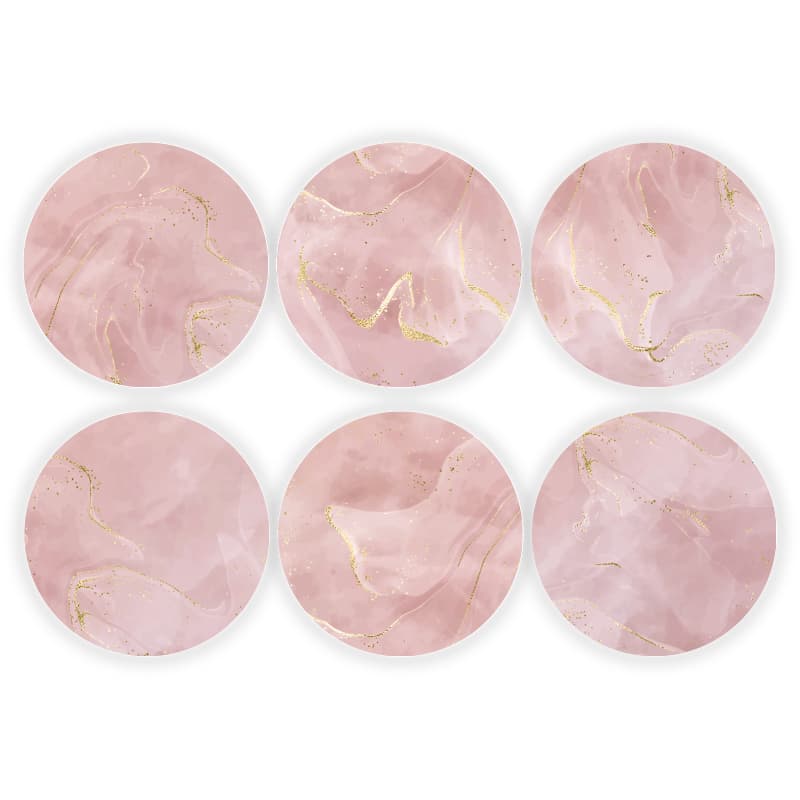 Porta Copo em Acrílico Mármore Rosa Cozinha - 013npc01